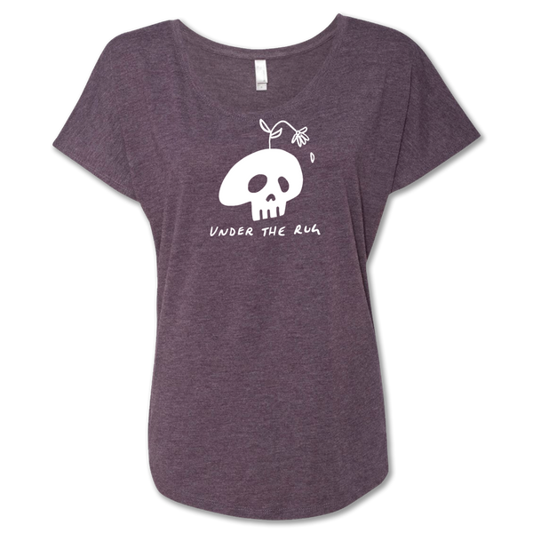Women’s Dolman Skull Tee - Purple