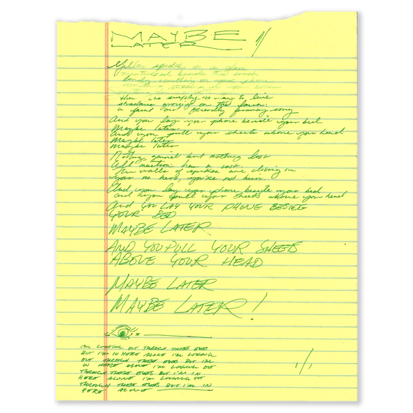 ILOTTEBIIHA - Original Handwritten Lyrics