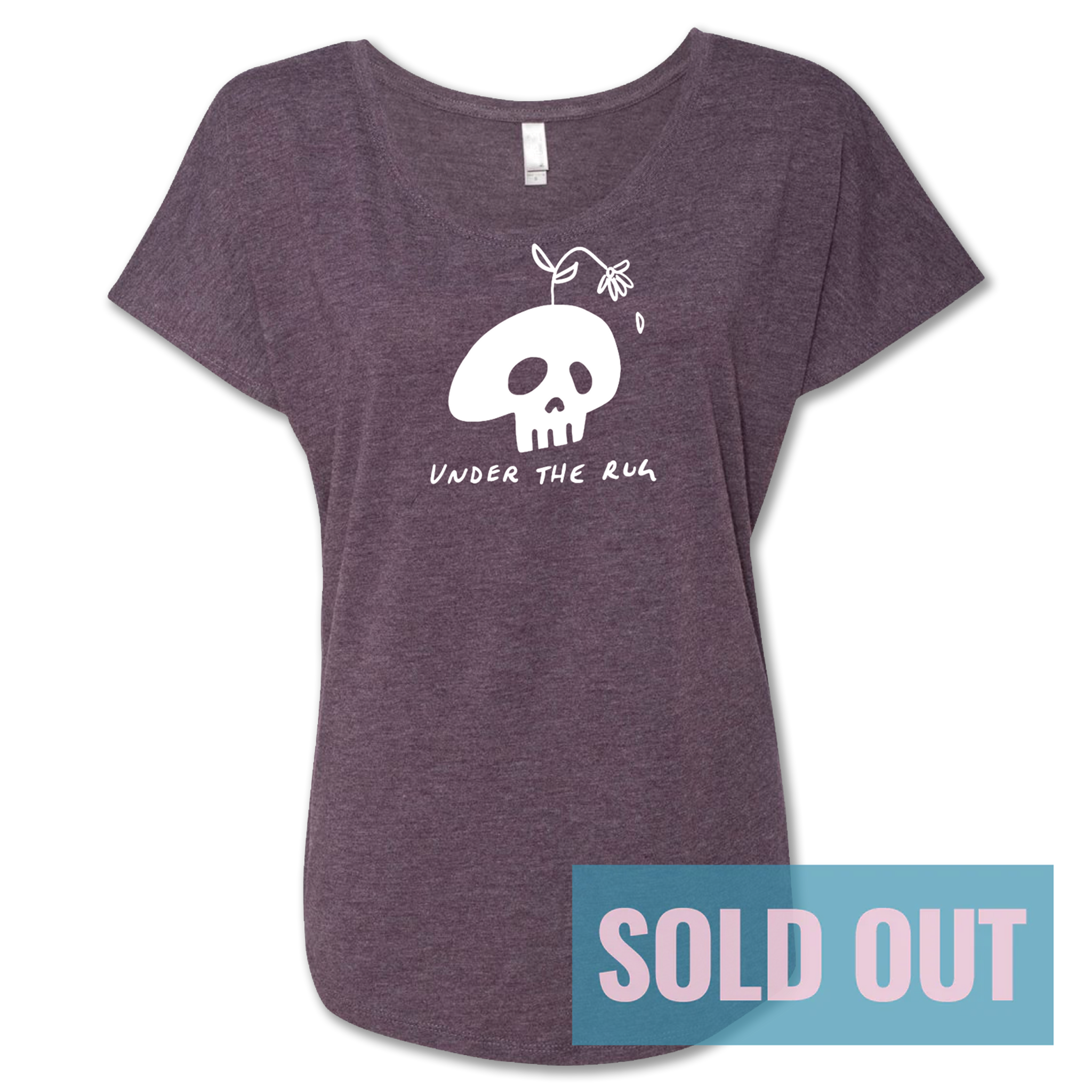 Women’s Dolman Skull Tee - Purple