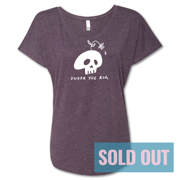 Women’s Dolman Skull Tee - Purple